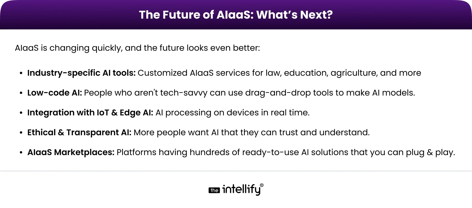 The Future of AIaaS