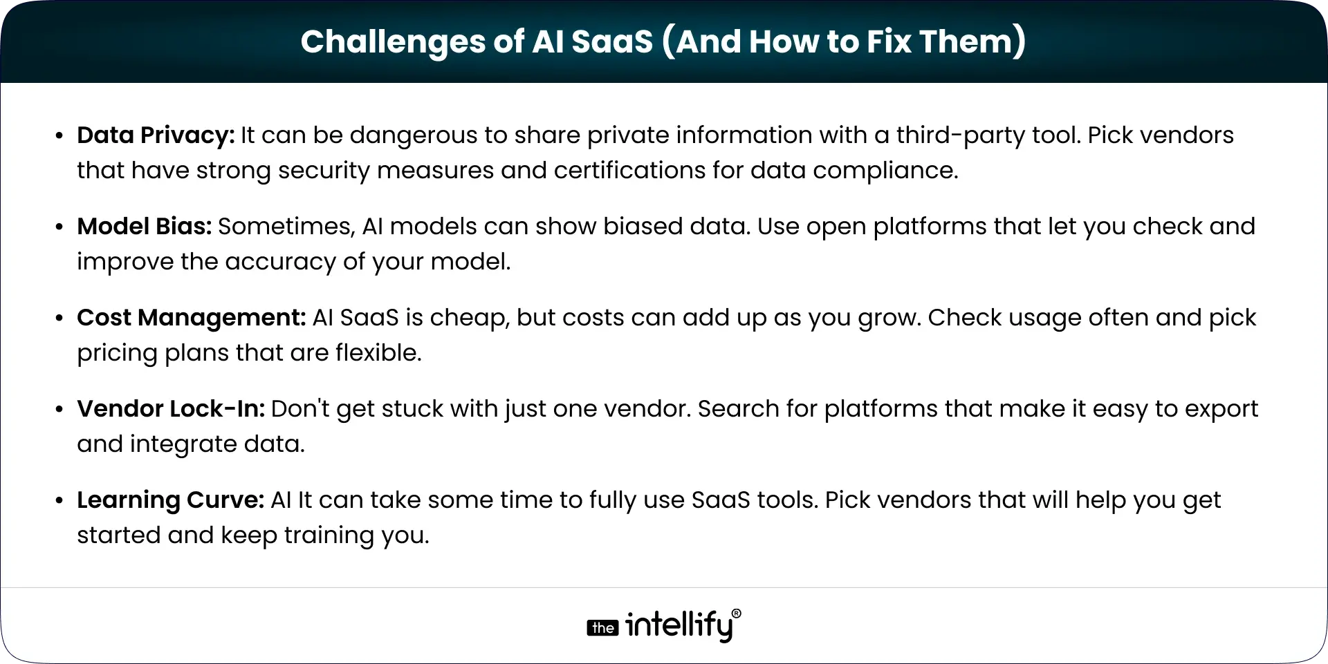 Challenges of AI SaaS