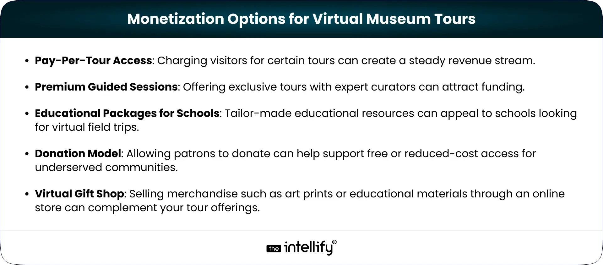 Monetization Options for Virtual Museum Tours